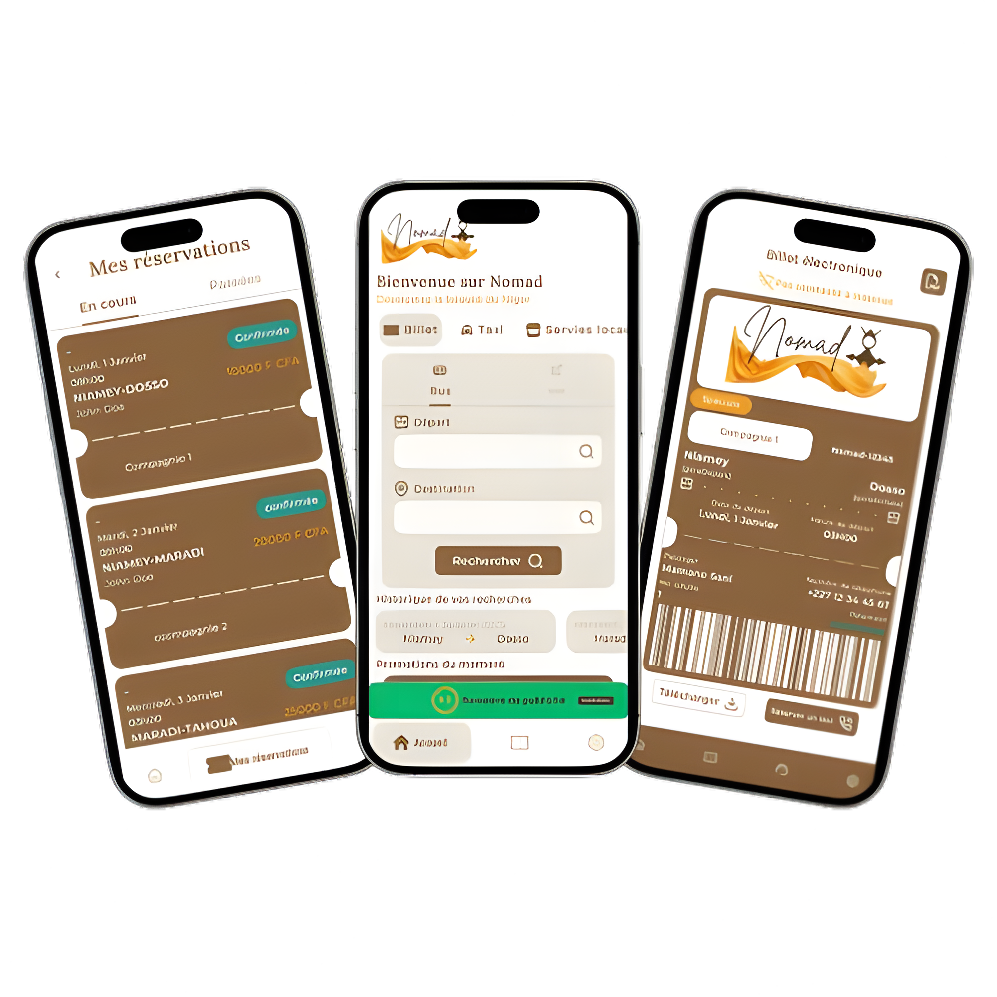 Nomad Voyage App Interface
